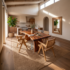 Contemporary Live Edge Dining Table For Entertaining Space
