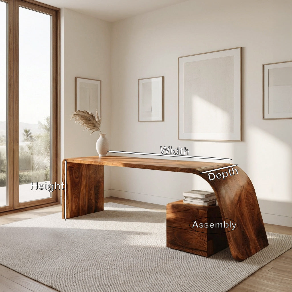 Minimal Wooden Office Desk For Home Office