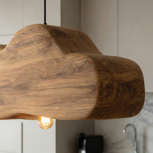 Scandinavian Wooden Pendant Light For Contemporary Kitchen Island
