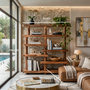 Modern Bookcase Organic Display Shelf For Living Room