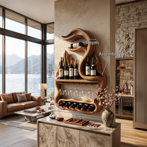 Mid Century Mountain Form Wine Holder For Dining Room