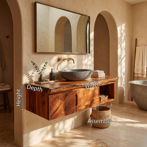 Organic Storage Bathroom Cabinet Modern Ensuite