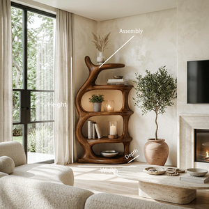 Organic Sculptural Freeform Bookshelf For Statement Contemporary Home