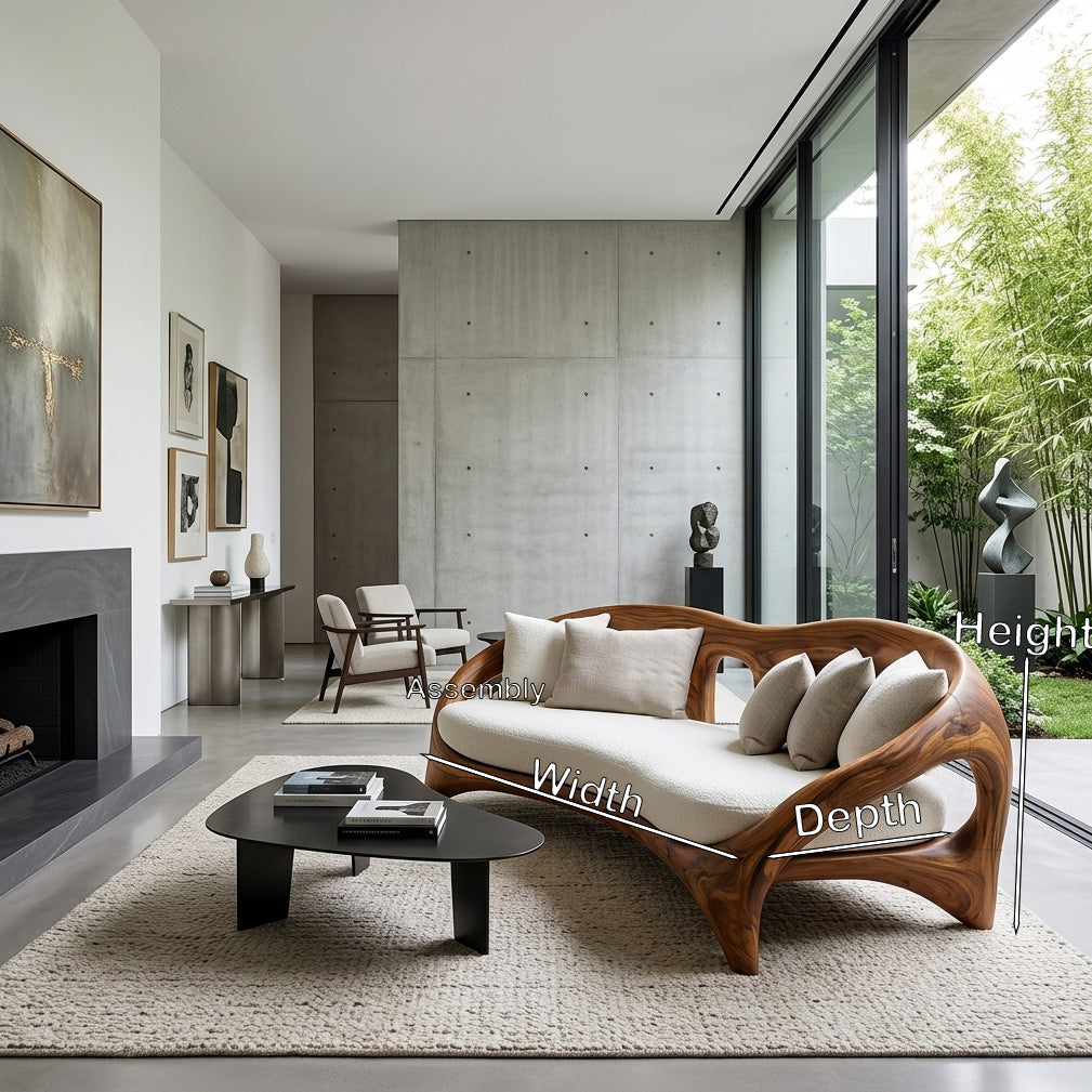 Organic Curved Sofa For Living Room Furniture