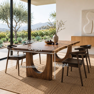 Artistic Live Edge Dining Table For Kitchen Dining Area