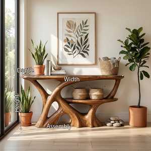 Organic Root Base Console Table Luxury Entryway