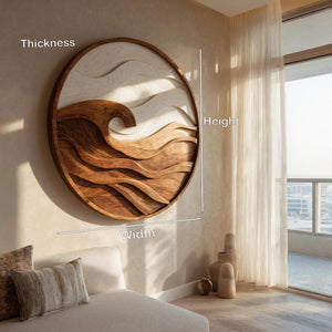 Handcrafted Round Wave Wall Art For Wall Decor