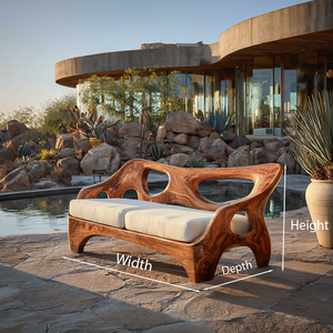 Luxury Wooden Sofa Sculptural Design For Home