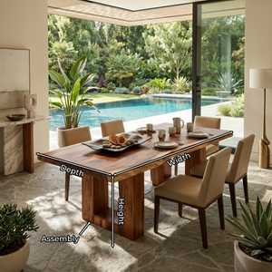 Minimalist Dining Table For Poolside Dining Area