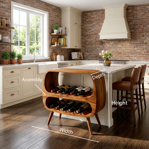 Functional Wine Storage With 2 Tiers For Bar Corner