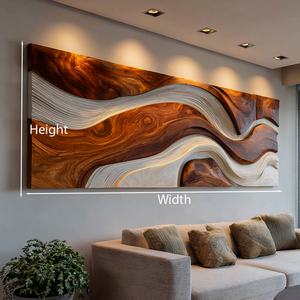 Contemporary Sculpture Wooden Wall Art For Living Room
