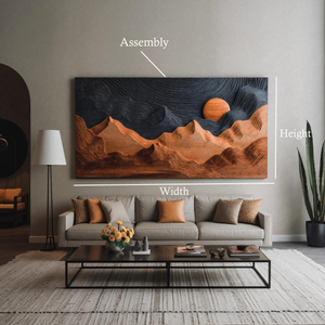 Sunrise Over Mountain Wall Sculpture For Home Decor