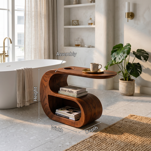 Scandinavian Organic End Table For Modern Living Space