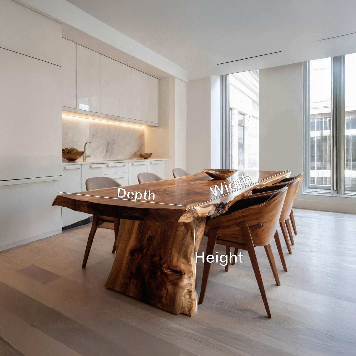 Handcrafted Live Edge Dining Table For Modern Home