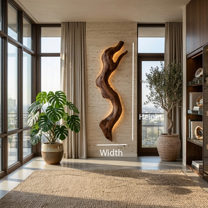 Rustic Natural Wood Wall Lamp For Living Room