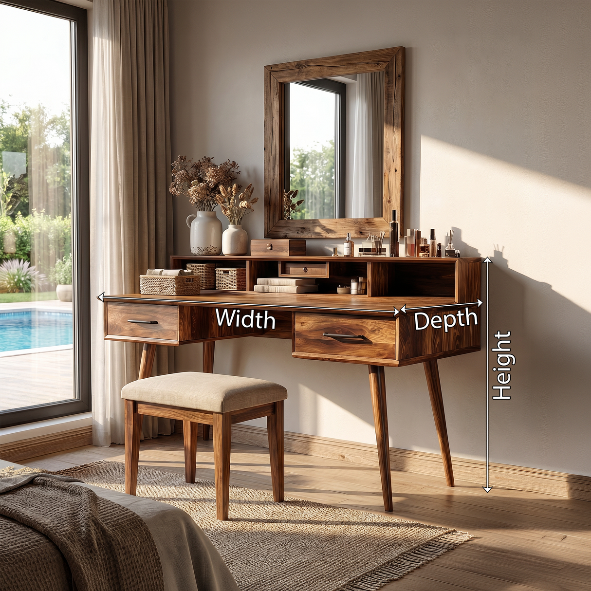 Elegant Vanity Table Bedroom Dressing Area Personal Beauty Space