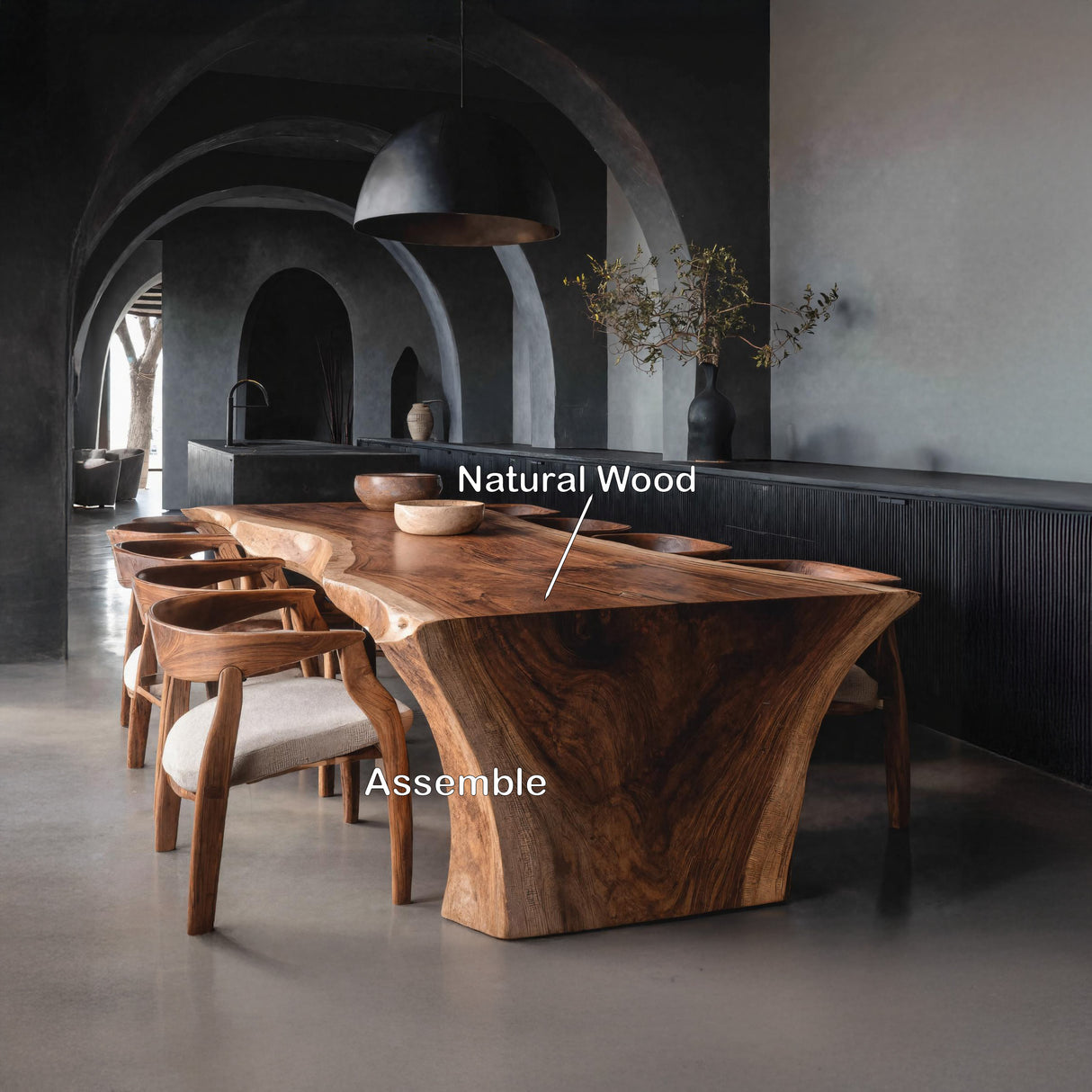 Wabi Sabi Organic Dining Table For Dining Room