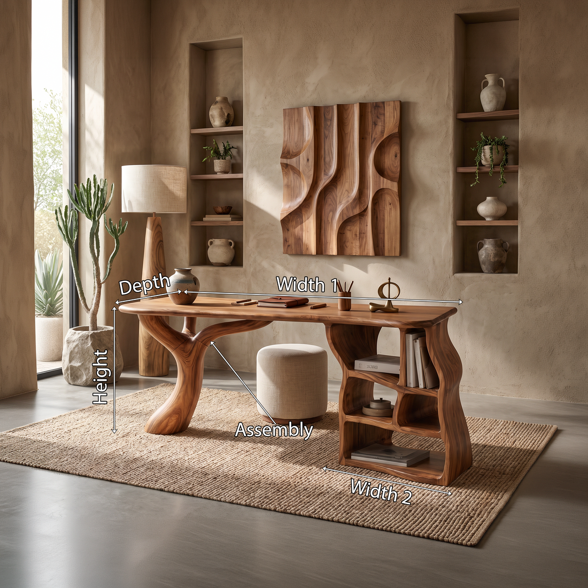 Artistic Sculptural Writing Desk Home Office Bedroom