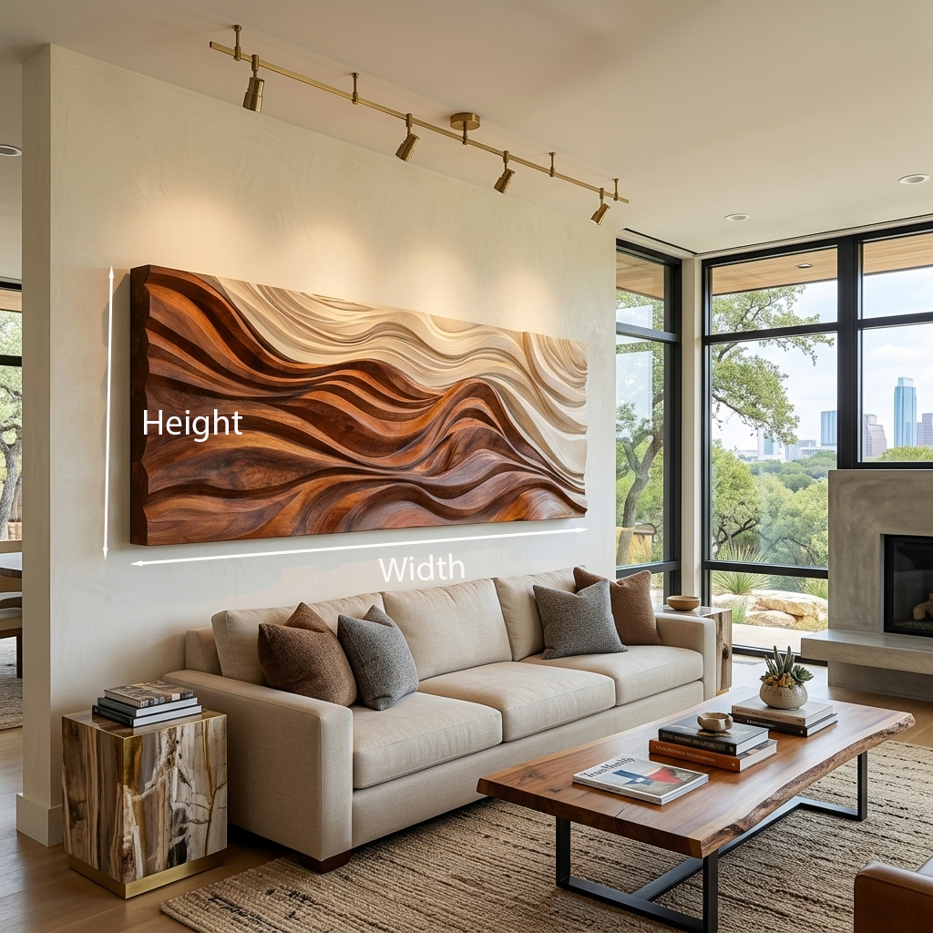 Natural Wood Carved Wall Art For Modern Home Decor