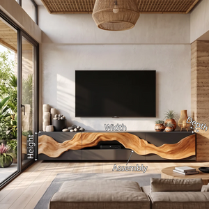 Farmhouse TV Console For Living Room Furniture Decor