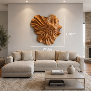 Modern Wooden Wave Wall Art For Statement Living Room Decor