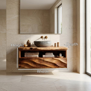 Minimalist Floating Wooden Bathroom Vanity For Bathroom