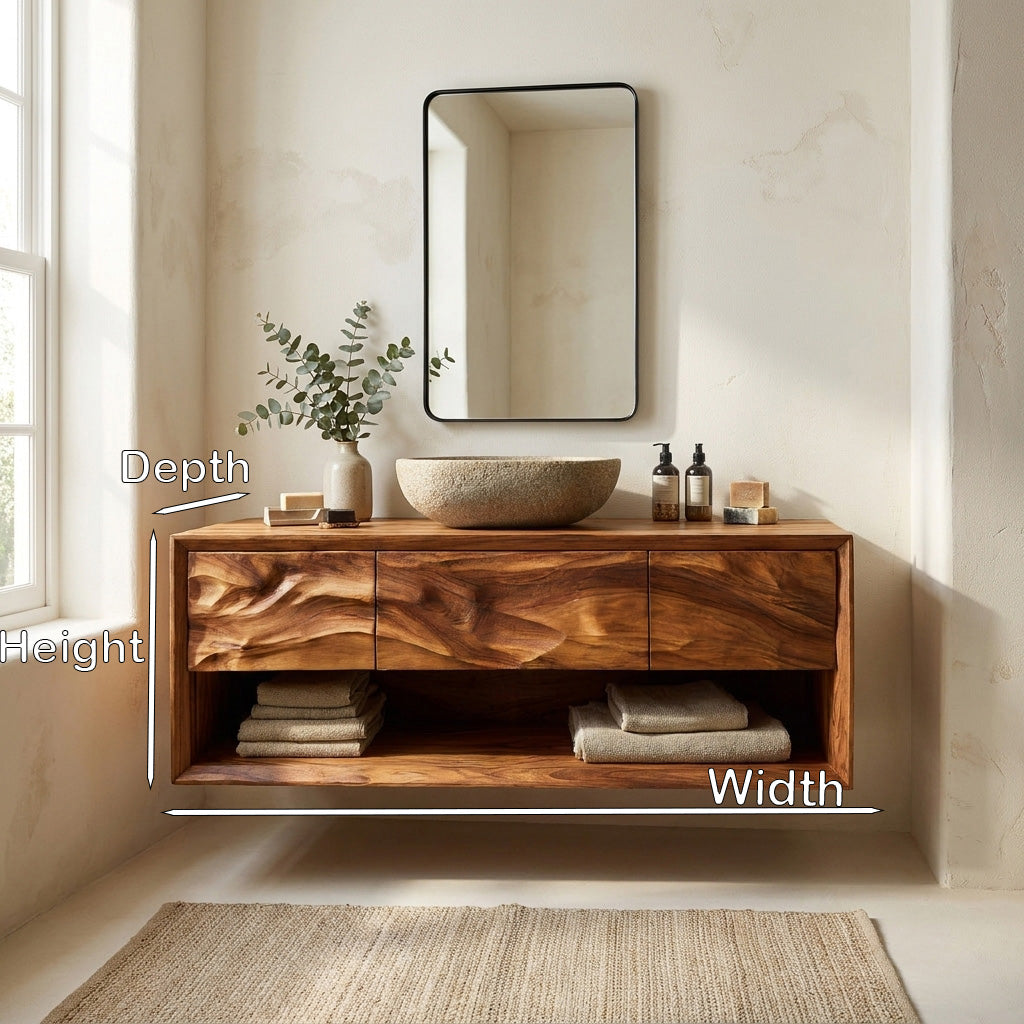 Modern Wooden Bathroom Vanity For Bathroom Storage