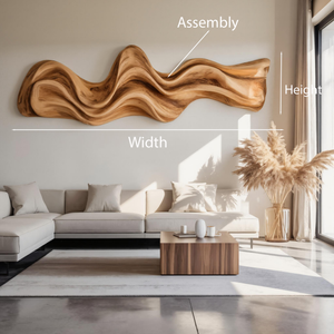 Large Wavy Wall Art Sculpture For Living Room