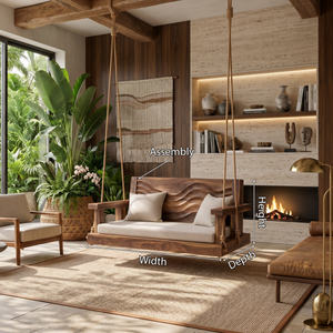 Modern Organic Crest Swing Open Concept Living Space
