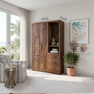 Modern Artistic Form Armoire For Open Lounge Bedroom