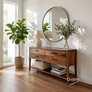 Modern Wood Console Table With Storage For Hallway Styling