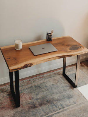 Modern Live Edge Desk For Home Office Or Workspace
