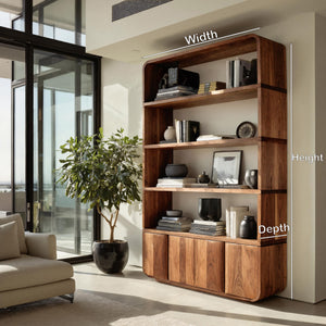 Elegant Natural Wood Bookcase For Modern Home
