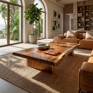 Organic Coffee Table For Tropical Villa Lounge