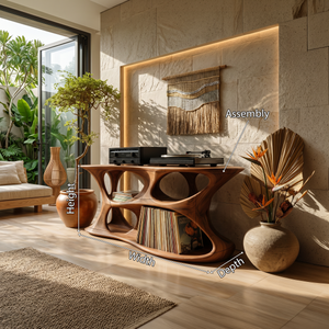 Minimalist Vinyl Storage Stand For Studio Living Space