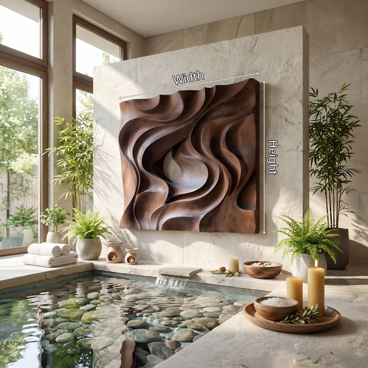 Scandinavian Curved Wall Art Panel For Living Room