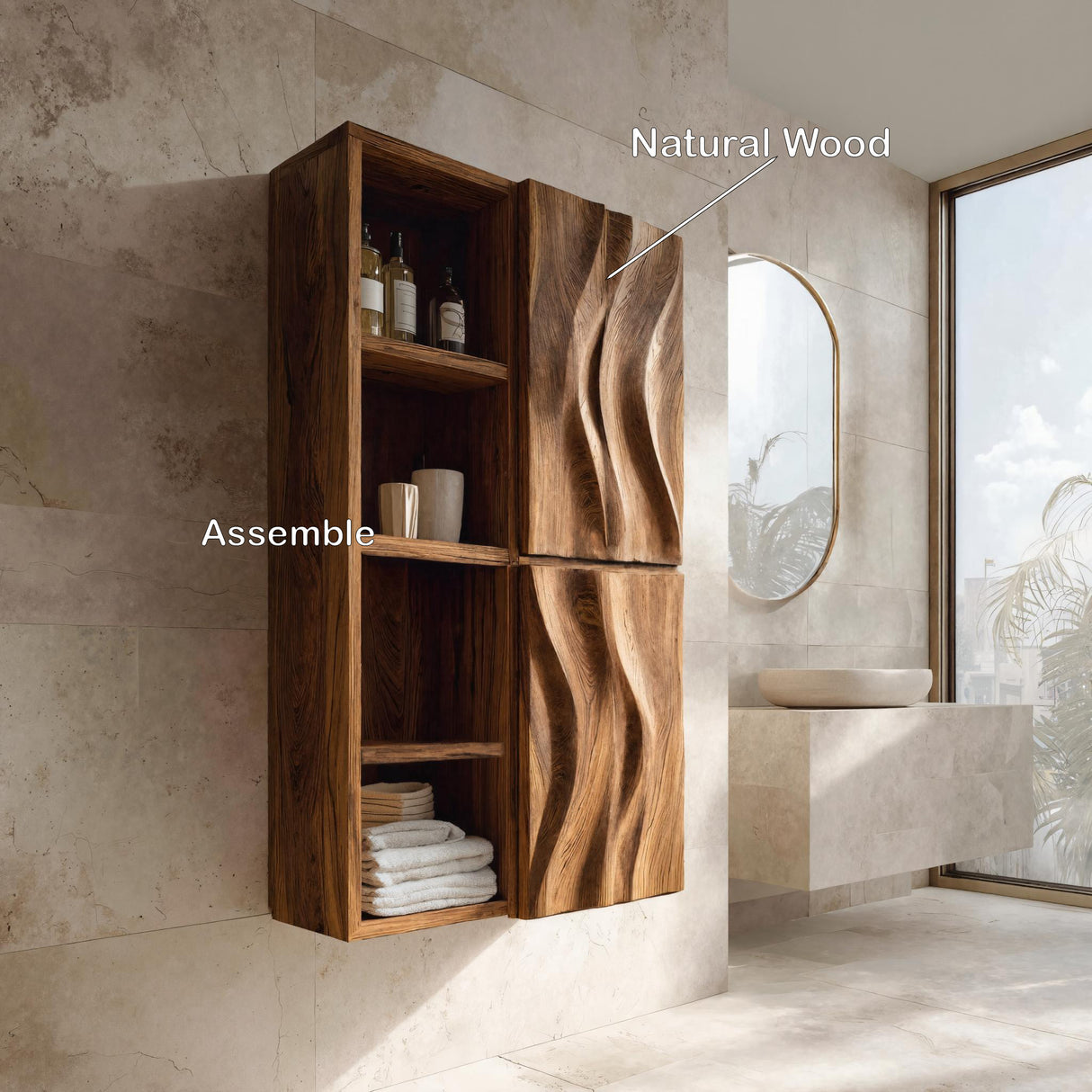 Contemporary Wall-Mounted Bathroom Cabinet For Bathroom