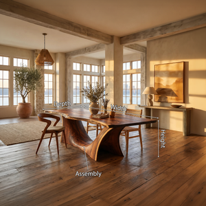 Scandinavian Freeform Dining Table For Family Dining Room