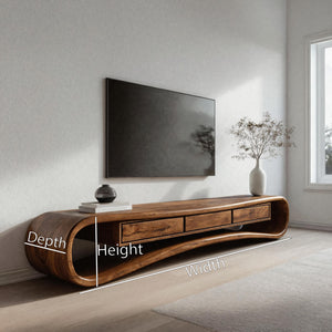 Minimalist Live Edge TV Stand For Living Room
