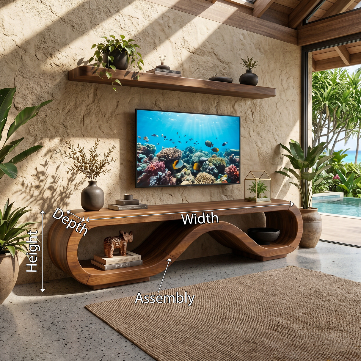 Organic Modern Media Cabinet Artisan Craftsmanship