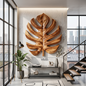 Organic Monstera Leaf Wall Art For Living Room