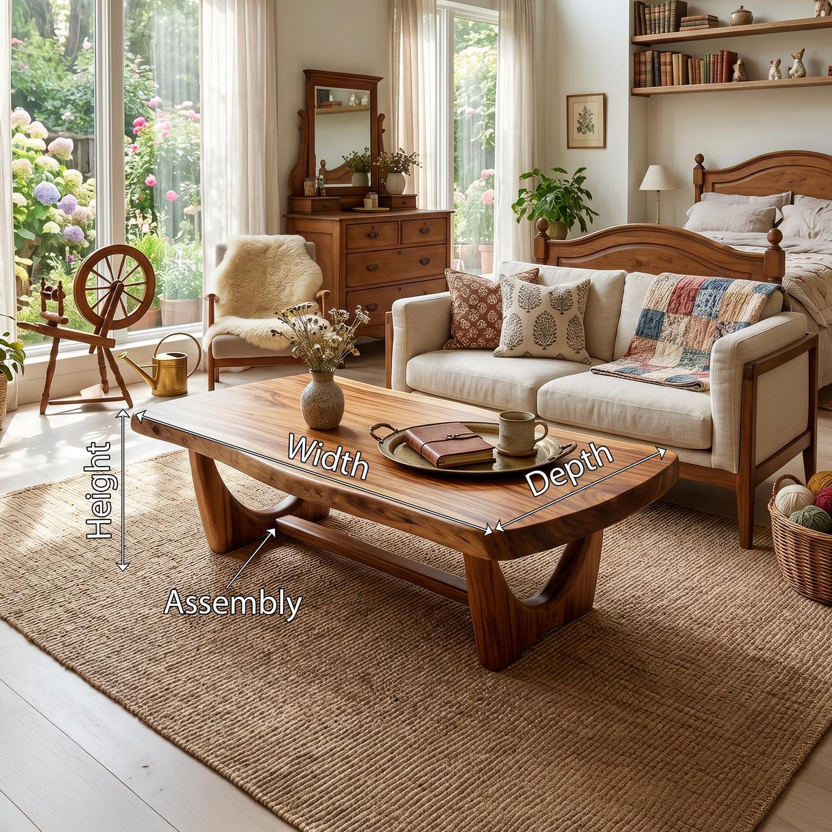 Cottage Coffee Table For Garden Style Room