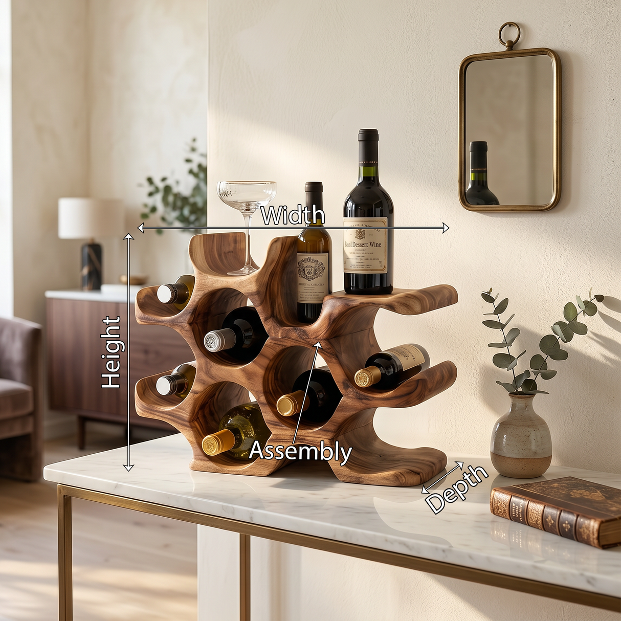 Rustic Wine Holder For Warm Kitchen