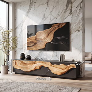 Rustic TV Console For Living Room Furniture Decor