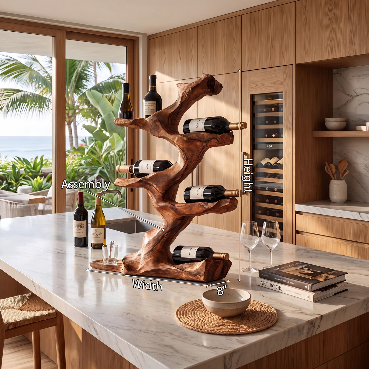 Rustic Wine Holder For Furniture Display Shelf Ideas