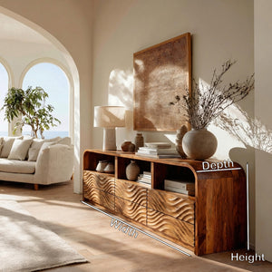 Luxury Solid Wood Sideboard For Living Room