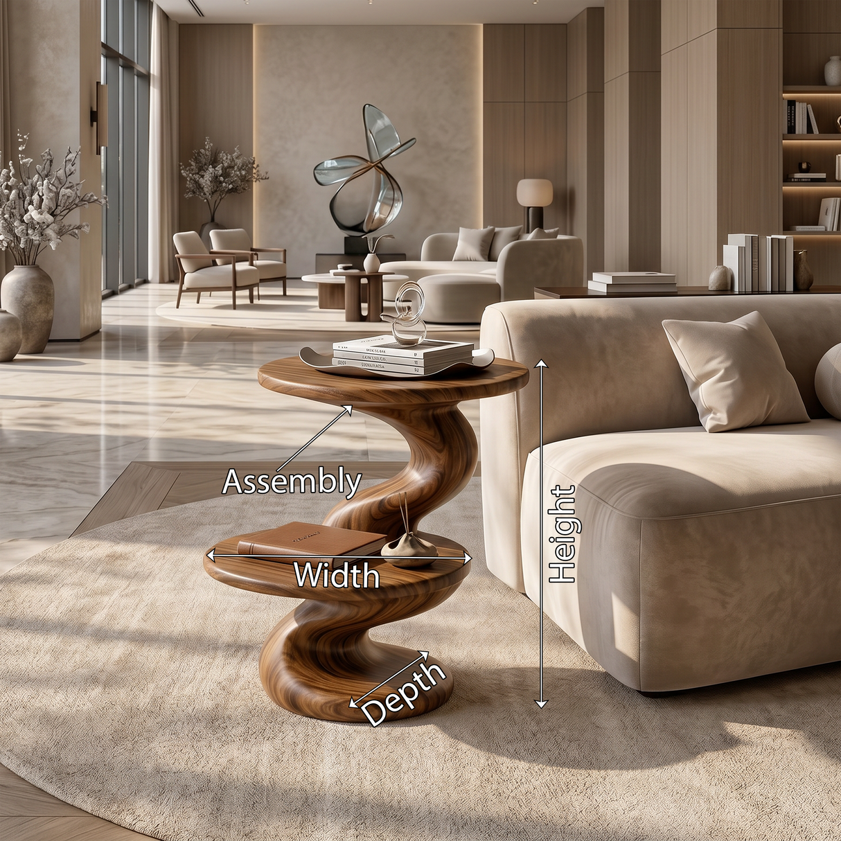 Contemporary Two Tier Side Table Modern Lounge