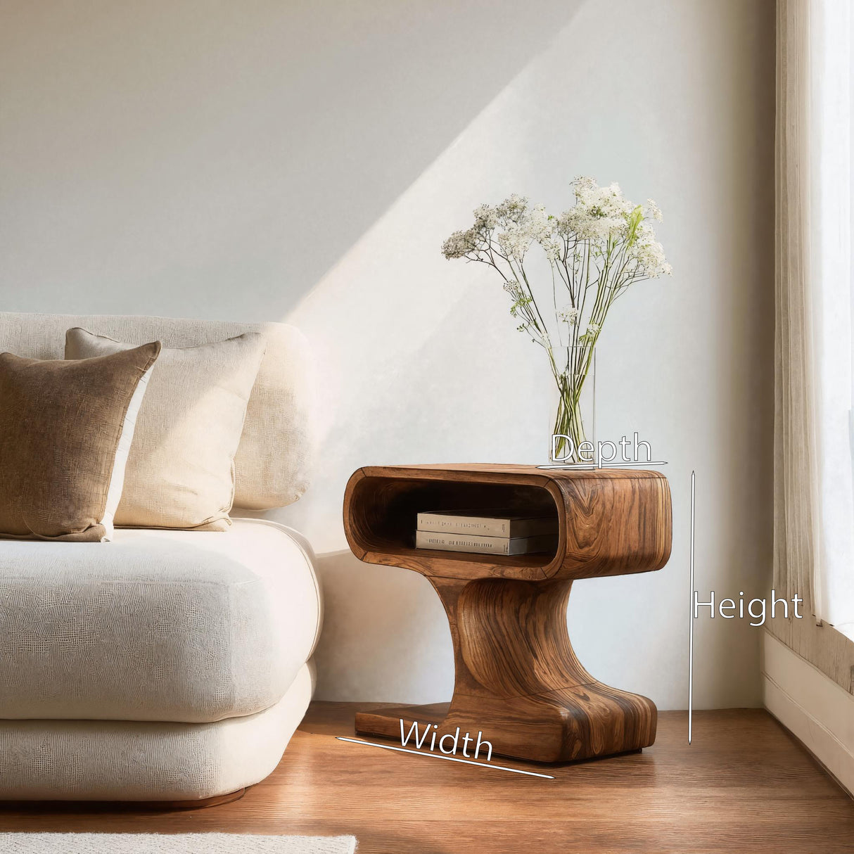 Handcrafted Side Table With Minimal Style For Living