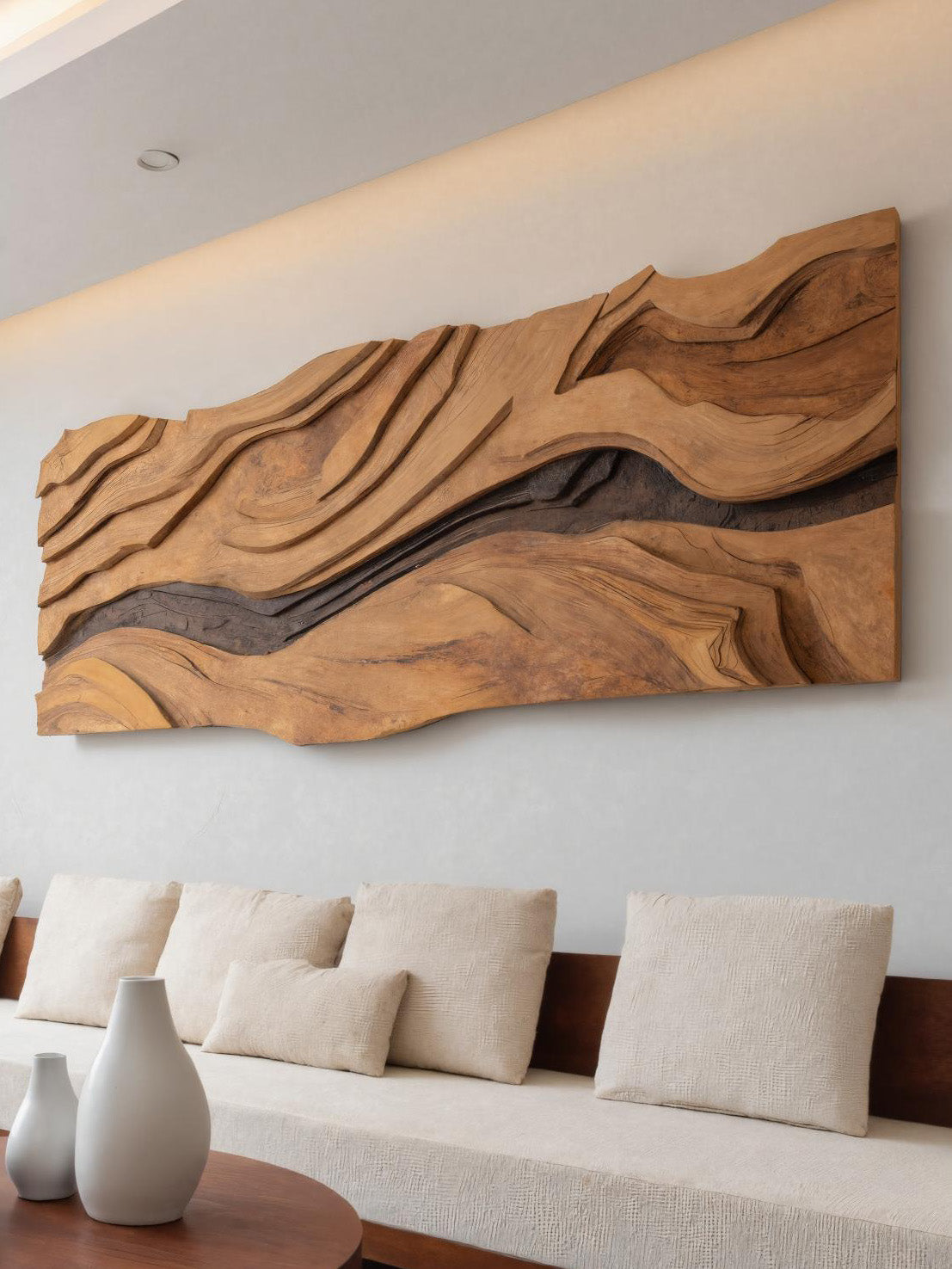 Modern Wall Art With Layered Design For Living Room