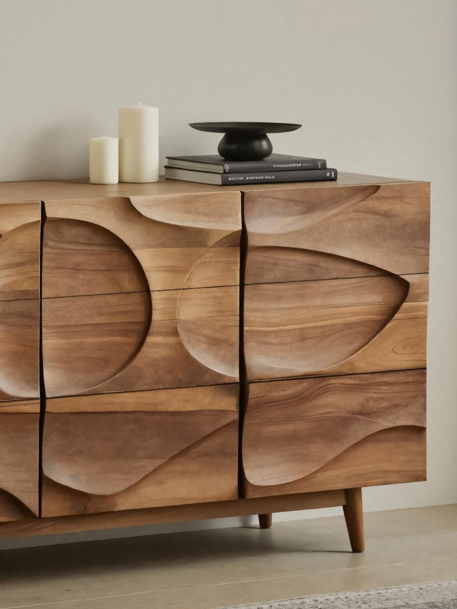 Contemporary Carved Sideboard For Living Room Or Dining Room
